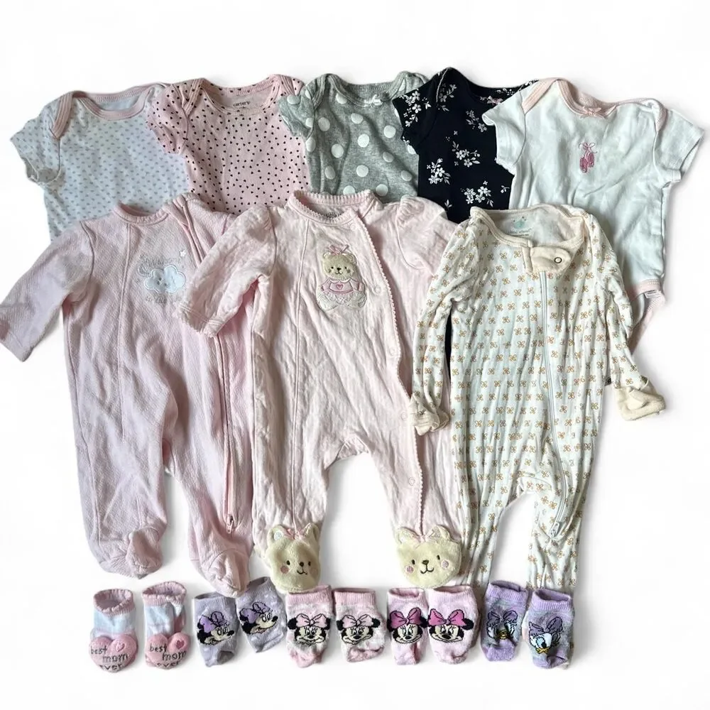 Newborn Baby Girl Clothing Bundle | Carter’s, Little Me, Cloud Island And More